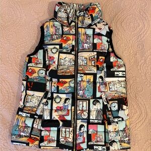 Gabby Isabella Comic Strip Snow Puffer Vest